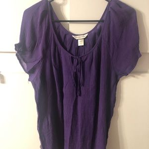 Purple casual top